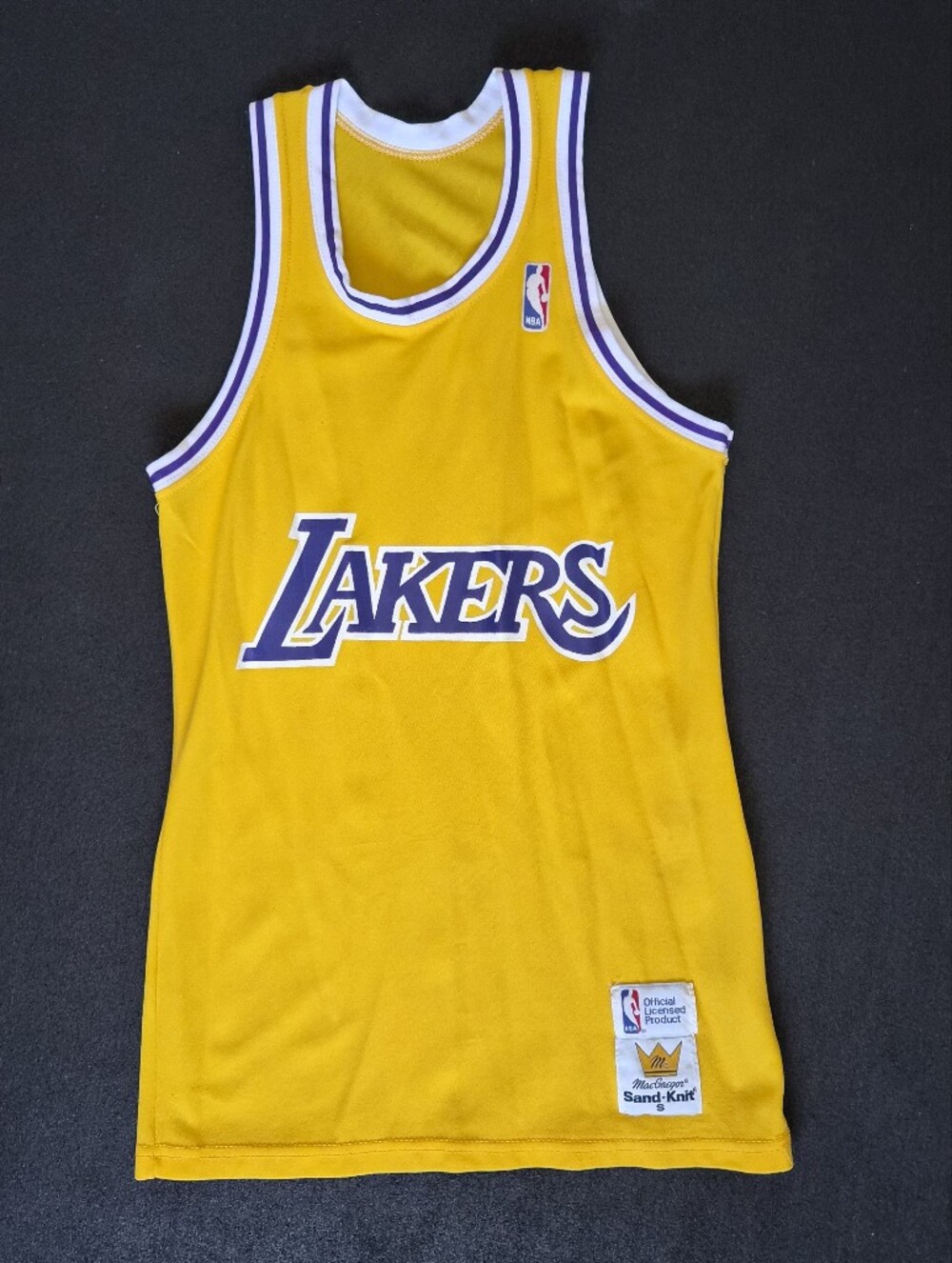 Vintage 80s Official Los Angeles Lakers Yellow NBA Tank Jersey